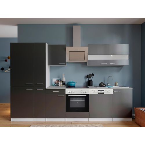 Küchenblock Malia mit Geräten ca. 310 cm Grau