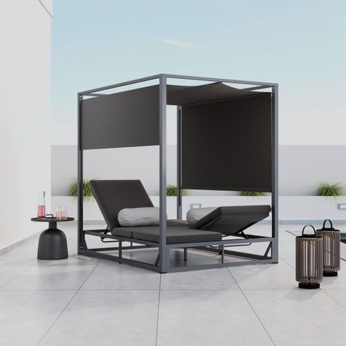 Sonnenliege Aviva D.grau Outdoorstoff/Metall