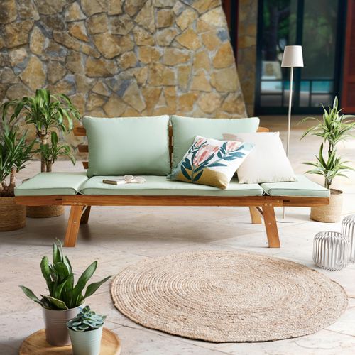 Gartenbank Mallorca 1 Naturfarben/Grün