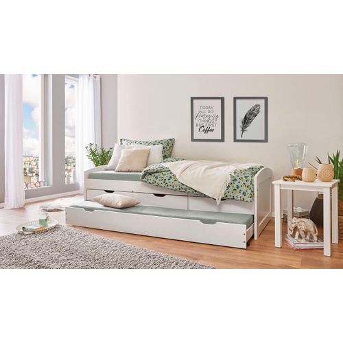 Ausziehbett Ulli ca. 90x190 cm Weiß