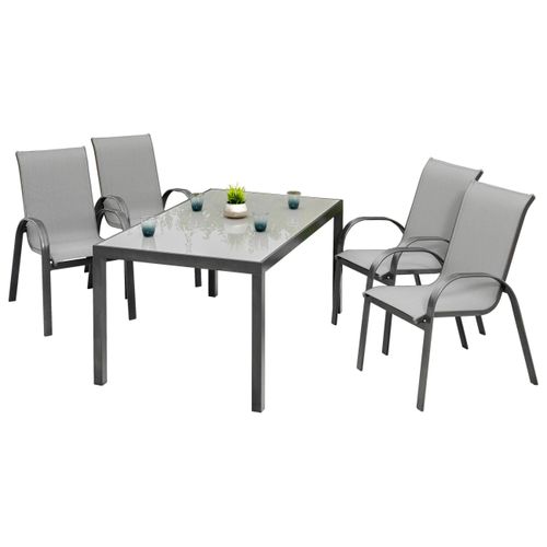 Gartenmöbel Set 5-tlg. Amalfi aus Aluminium