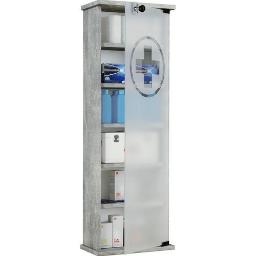 Medizinschrank Gusal XXL Grau zum Stellen B/H ca. 31x92 cm