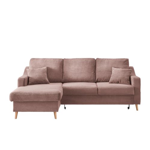 Ecksofa Valentina Rosa Cord