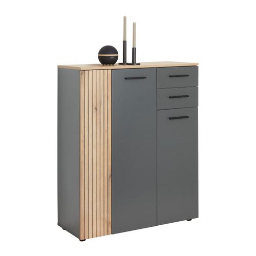 Schuhschrank Cadix Anthrazit/Eichefarben