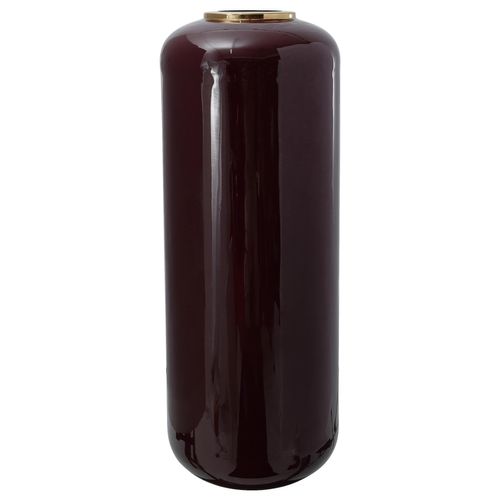 Bodenvase Art Deco Goldfarben/Beere