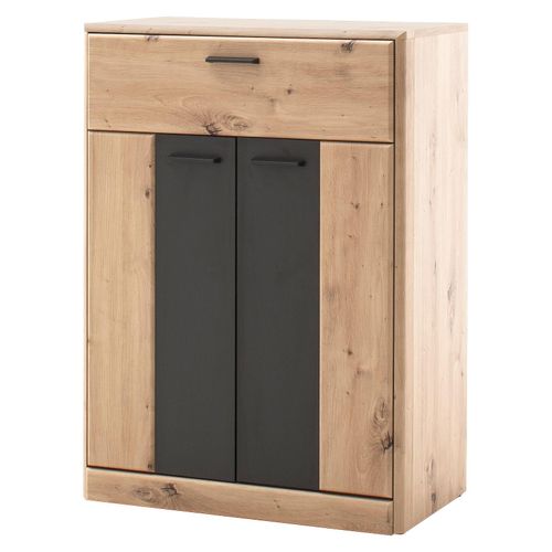 Schuhschrank in Grau/Eichefarben