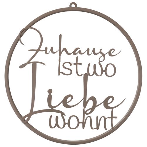 Wanddeko Zuhause II Grau