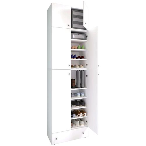 Schuhschrank Lona XXL ca.70x240x39cm Weiß