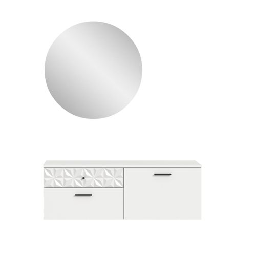 Garderobe Prisma 2-tlg. Weiß PRISMA