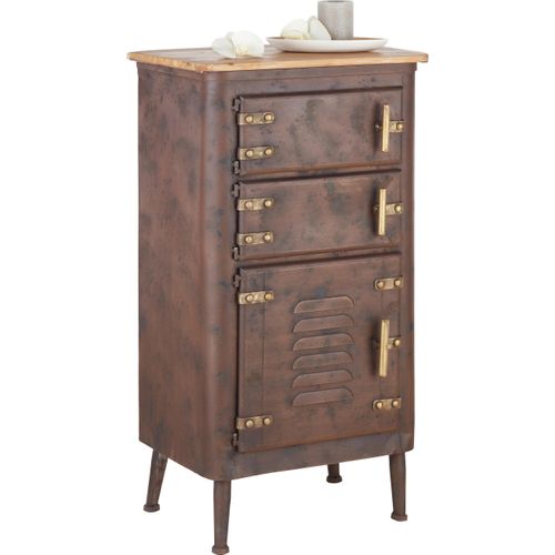 Kommode in Braun/Goldfarben