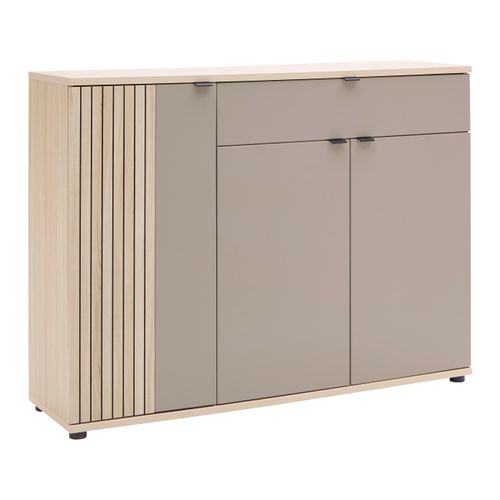 Schuhschrank Pisa Taupe/Eichefarben