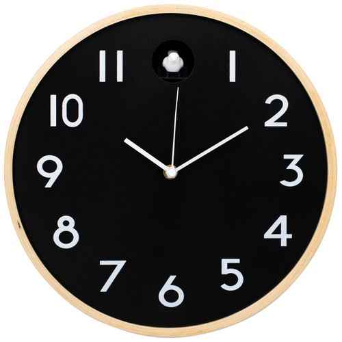 Wanduhr Kukuk Natur/Schwarz