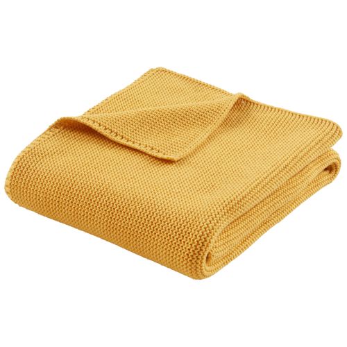 Babydecke Babystrick in Gelb