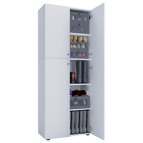 Schuhschrank Lona ca.70x182x37cm Weiß