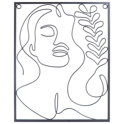 Wanddeko Lady in Schwarz