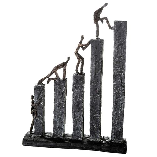 Skulptur Grau/Bronzefarben