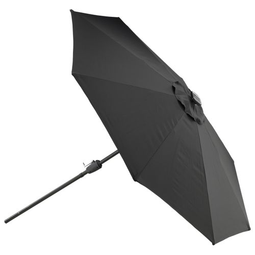 Sonnenschirm Sabal m. LED ca. 270x241 cm Schwarz Solar