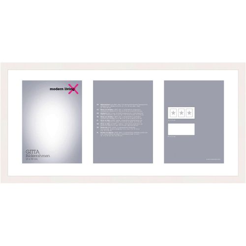 Bilderrahmen Gitta Duplo Weiß ca. 25x52cm