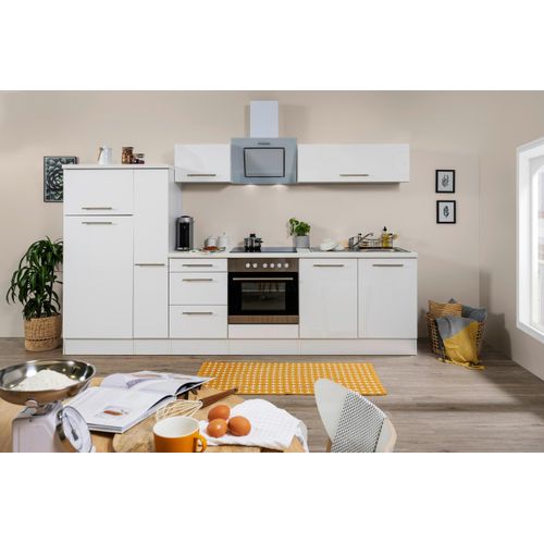 Küchenzeile mit Geräten Weiß B: ca. 300 cm