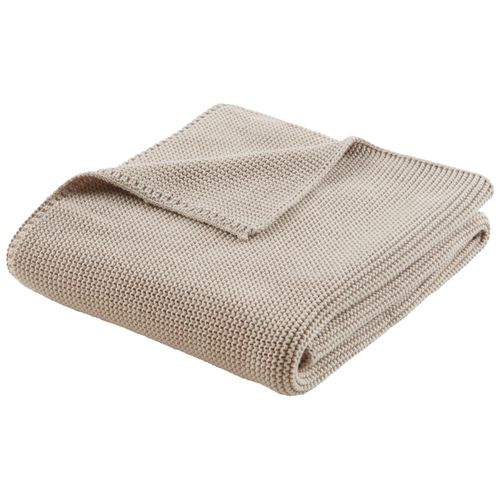 Babydecke Babystrick in Grau