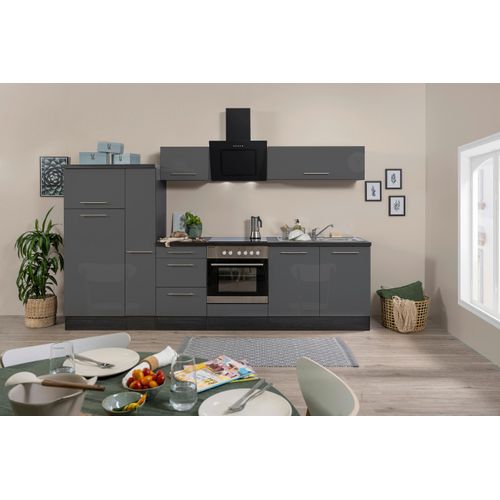 Küchenzeile mit Geräte Grau B: ca. 300 cm