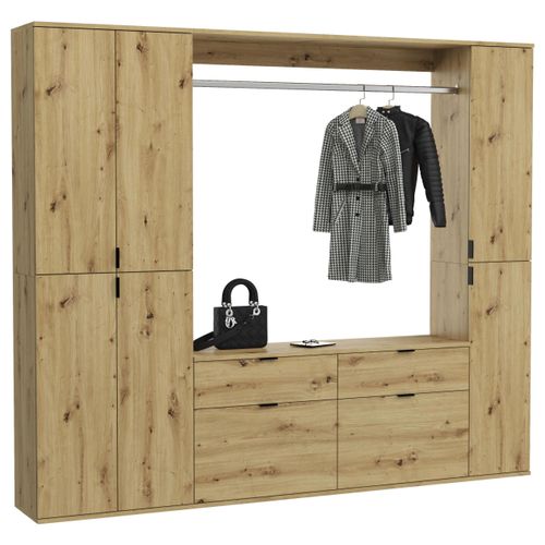 Garderobe Projekt X ca. 212x193 cm Artisan Eiche