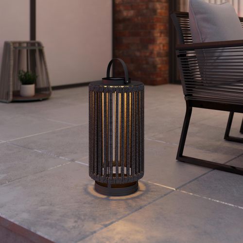 Solarleuchte Madonna Dunkelgr. Solar Schnurgeflecht