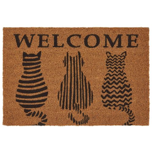 Fußmatte Welcome Cats in Braun ca.40x60cm
