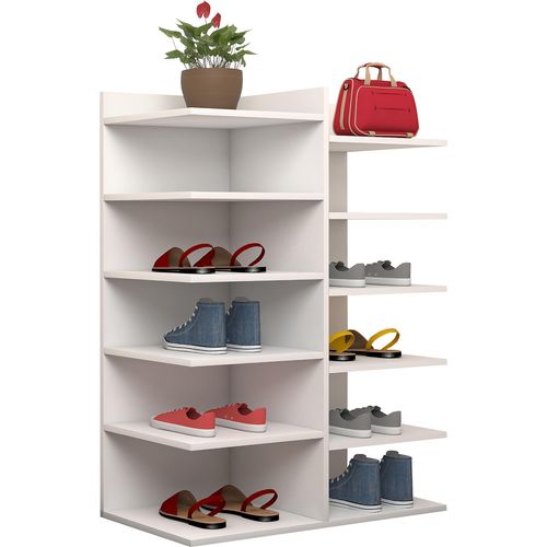 Schuhregal Enosa Weiß ca. 60x80x30 cm