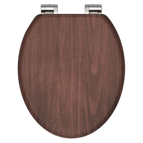 WC-Sitz Dark Wood mit Absenkautomatik