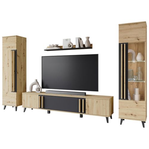 Wohnwand Helsinki EicheArtisan ca.260x159,5x33cm