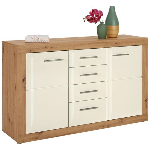 Kommode in Weiß/Eichefarben