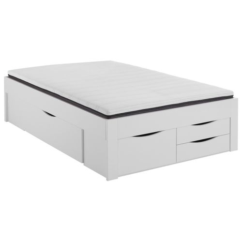 Stauraumbett Noah in Weiß ca. 140x200cm