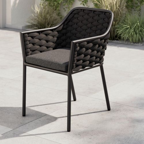 Gartenstuhl Louisa Anthrazit Aluminium