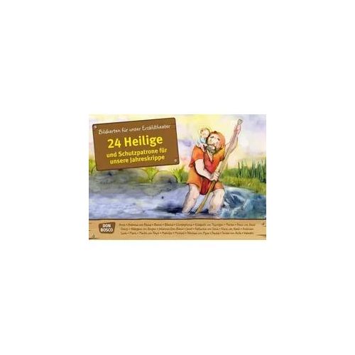24 Heilige und Schutzpatrone für unsere Jahreskrippe. Kamishibai Bildkartenset.