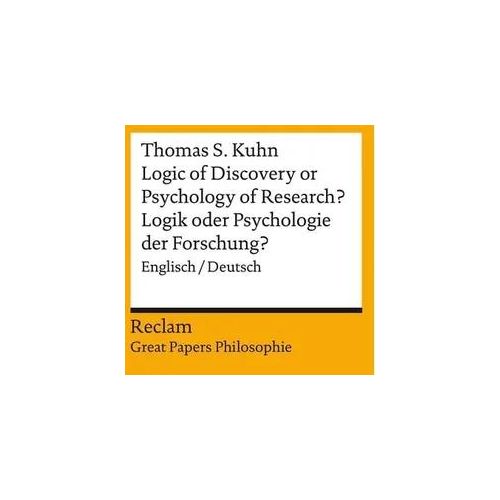 Logic of Discovery or Psychology of Research? / Logik oder Psychologie der Forschung?