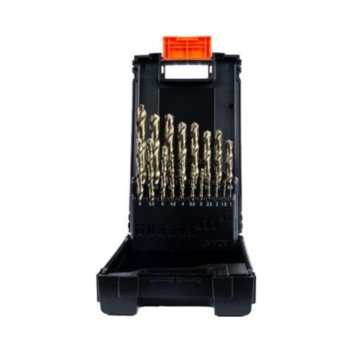 Projahn Spiralbohrer-Set, HSS-Co, 19-teilig, Ø 1–10 mm / 0,5 mm Schritte, in Kunststoffkassette DIN 338 Typ Co8% N-HD