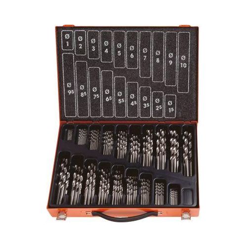 Projahn Spiralbohrer-Set TURBO, HSS-G, 170-teilig, Ø 1–10 mm / 0,5 mm Schritte, im Bohrer-Magazin