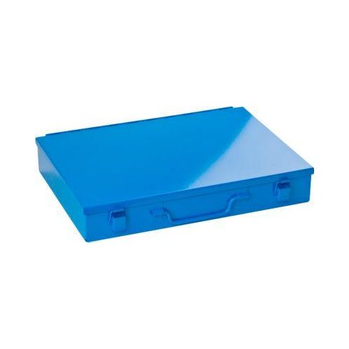 Sortimentskoffer ADB, leer, 11-fache Einteilung, abschließbar, mit Griff, B 330 x T 230 x H 50 mm, Stahl & ABS-Kunststoff, lichtblau RAL 5012