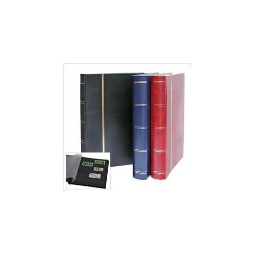 Briefmarkenalbum 64 Seiten schwarz. Einband blau.Format ca. 230 x 305 mm.Luxusausführung.