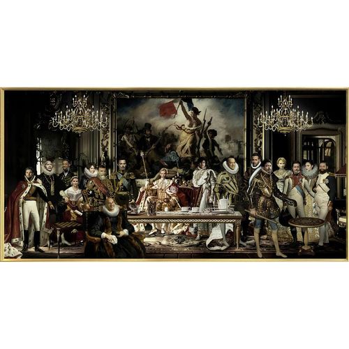 Monee Kunstdruck, Braun, Schwarz, Kunststoff, Papier, rechteckig, 160x80 cm, gerahmt, Bilder und Zubehör, Wandbilder, Kunstdrucke