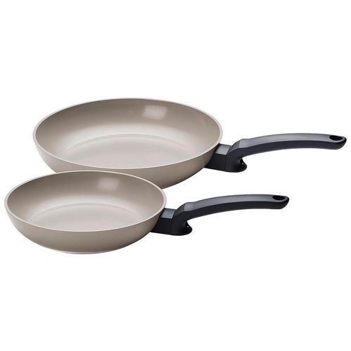 Fissler Pfannenset, Grau, Metall, 2-teilig, Made in Germany, Kochen, Pfannen, Pfannensets