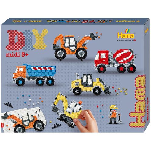 Hama Bügelperlen-Set "Baufahrzeuge"