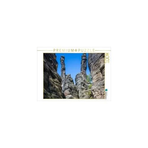 CALVENDO Puzzle Sächsische Schweiz - Klettergebiet Bielatal 1000 Teile Lege-Größe 64x48cm Foto-Puzzle für glückliche Stunden