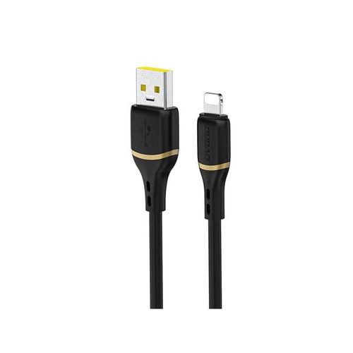 Dudao L25L 30W USB-A Cable - Lightning with Soft Silicone Braided Lightning 1m - Black