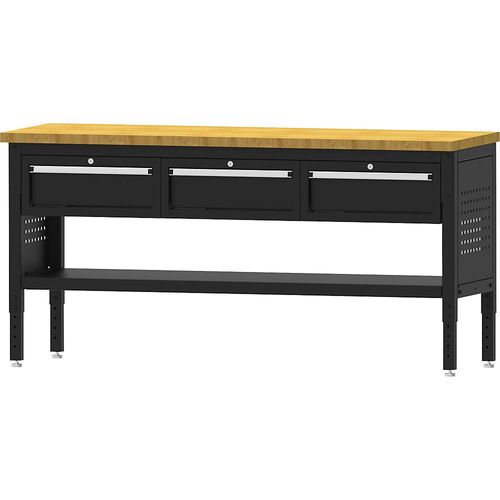 Werkbank BLACKLINE, mit 2 Einzelschubladen, Plattenbreite 1829 mm kaiserkraft