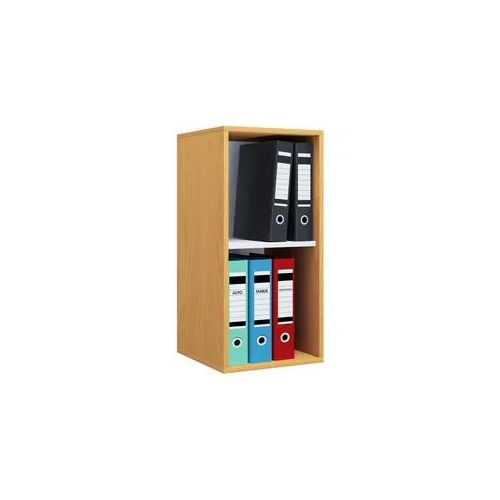 Bücherregal VCM "Holz Büro Regal Bücher Ordner Aktenregal Lona l 2f", braun (buche), B:35cm T:37cm, Regale, Bücherregal