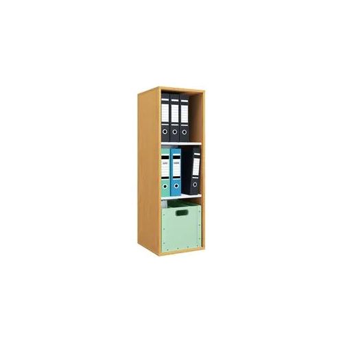 Bücherregal VCM "Holz Büro Regal Bücher Ordner Aktenregal Lona l 3f", braun (buche), B:35cm T:37cm, Regale, Bücherregal