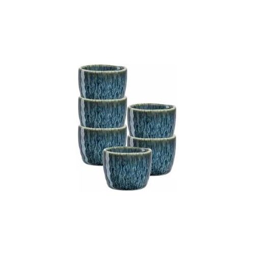 Eierbecher LEONARDO "Eierbecher Matera ø 5,2 cm 6er Set", blau, Keramik, Eierbecher