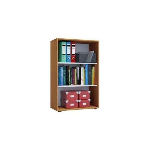 Bücherregal VCM "Holz Büro Regal Bücher Ordner Aktenregal Lona 3f", braun (buche), B:70cm T:37cm, Regale, Bücherregal